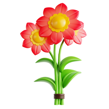 Bouquet de fleurs  3D Icon