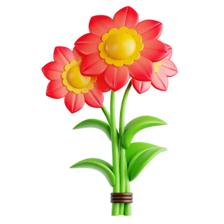 Bouquet de fleurs  3D Icon