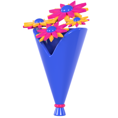 Bouquet de fleurs  3D Illustration