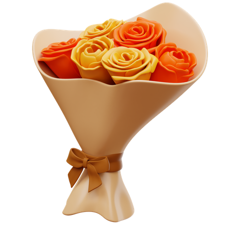 Bouquet de fleurs  3D Illustration