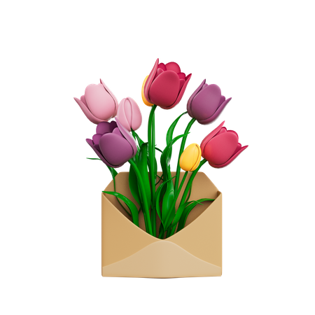 Bouquet de fleurs  3D Icon