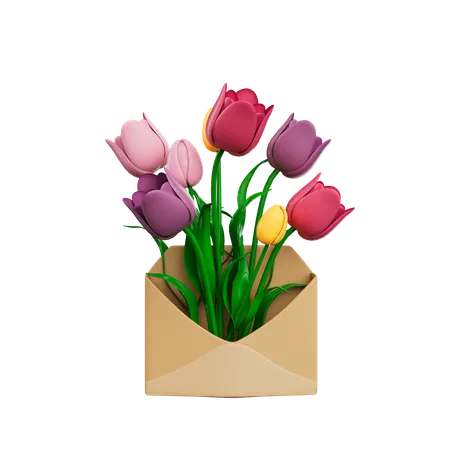 Bouquet de fleurs  3D Icon