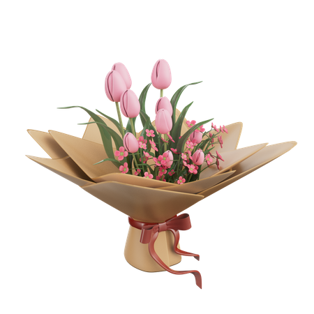 Bouquet de fleurs  3D Icon