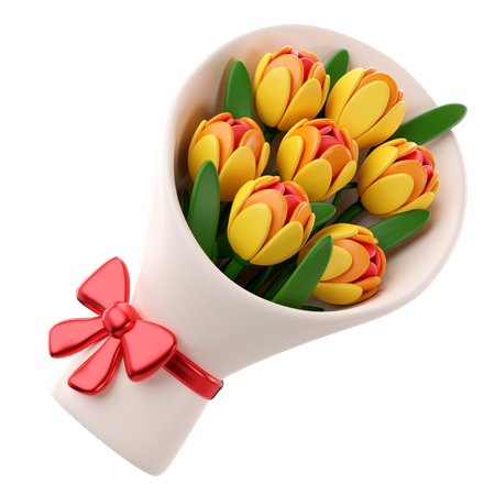 Bouquet de fleurs  3D Icon