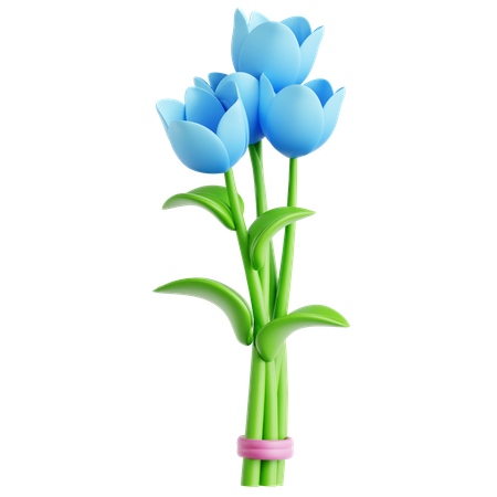 Bouquet de fleurs de tulipes  3D Icon