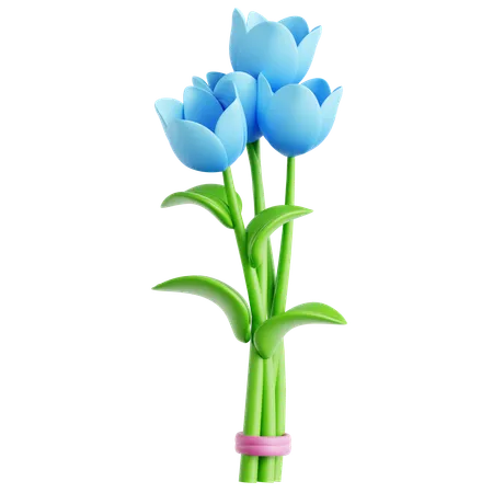 Bouquet de fleurs de tulipes  3D Icon