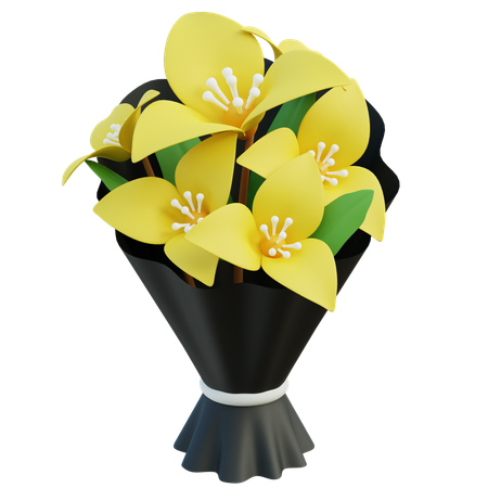 Bouquet de jonquilles jaunes  3D Icon