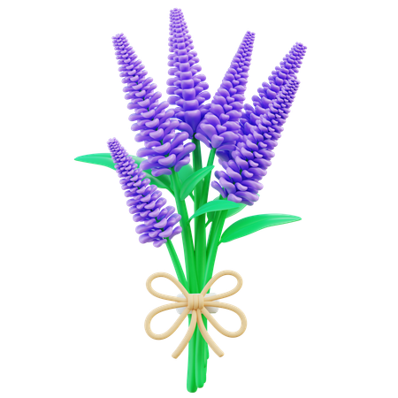 Bouquet de lavande  3D Icon