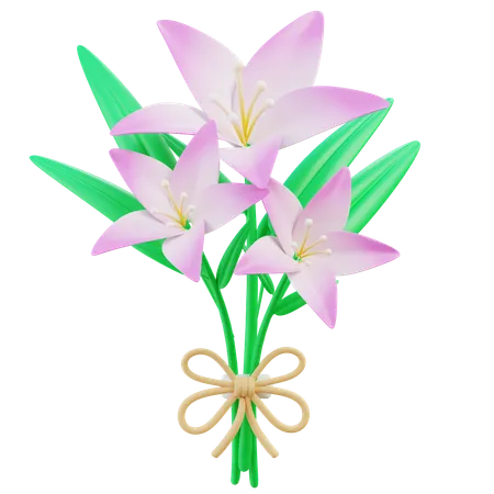 Bouquet de lys  3D Icon