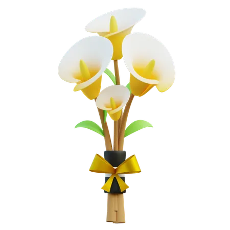 Bouquet de lys calla  3D Icon