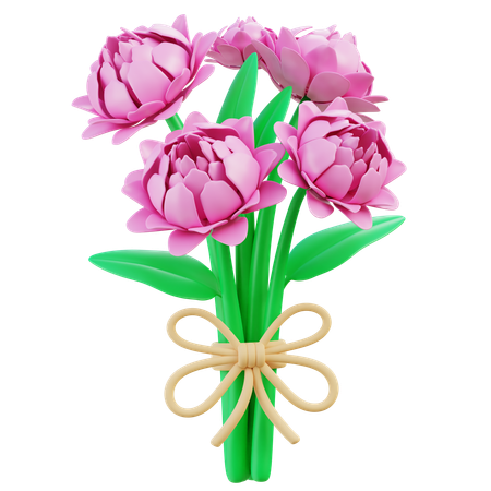 Bouquet de pivoines  3D Icon