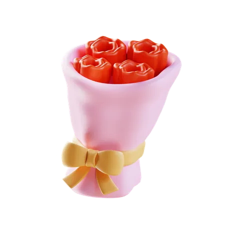 Bouquet de roses  3D Icon