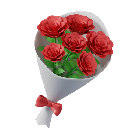 Bouquet de roses  3D Icon