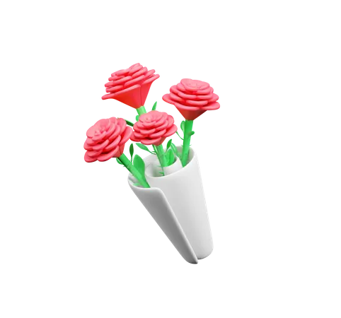 Bouquet de roses  3D Icon