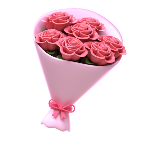 Bouquet de roses  3D Icon