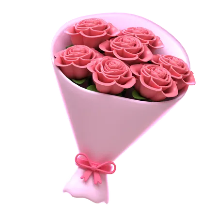 Bouquet de roses  3D Icon