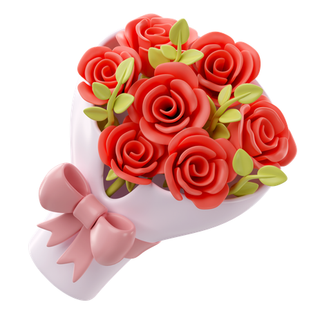 Bouquet de roses  3D Icon