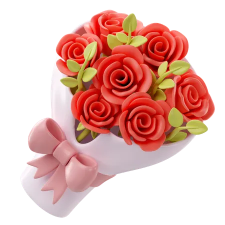 Bouquet de roses  3D Icon