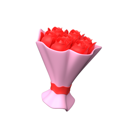 Bouquet de roses  3D Icon