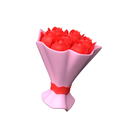 Bouquet de roses  3D Icon