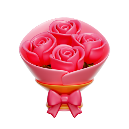 Bouquet de roses  3D Icon