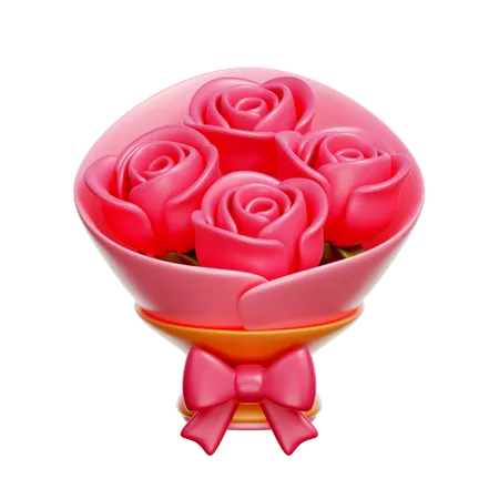 Bouquet de roses  3D Icon