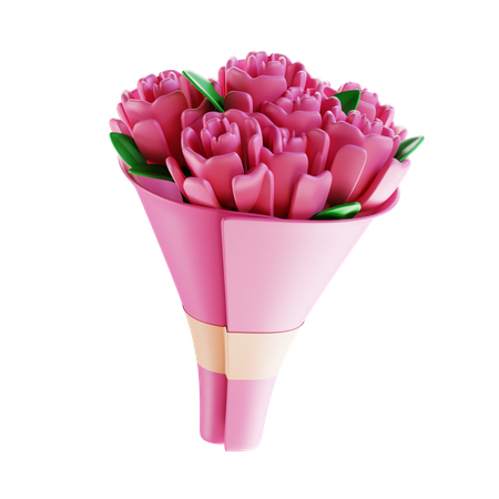 Bouquet de roses  3D Icon