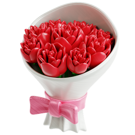 Bouquet de roses  3D Icon