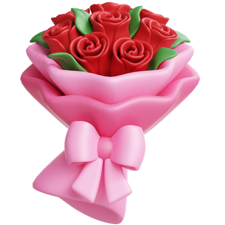 Bouquet de roses  3D Icon