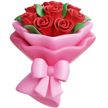 Bouquet de roses  3D Icon