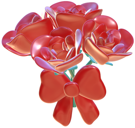 Bouquet de roses  3D Icon
