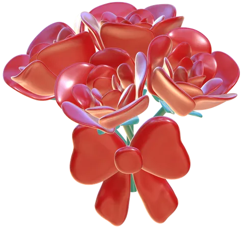 Bouquet de roses  3D Icon