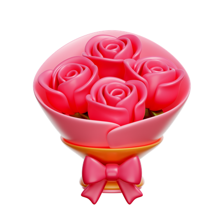 Bouquet de roses  3D Icon