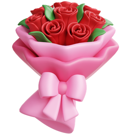 Bouquet de roses  3D Icon