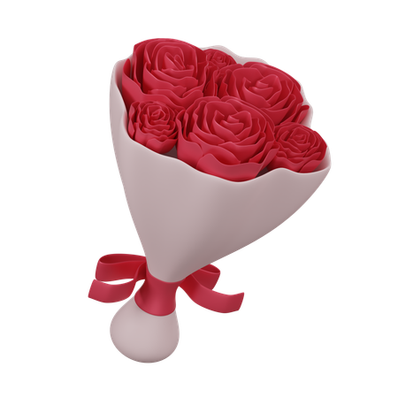 Bouquet de roses  3D Icon