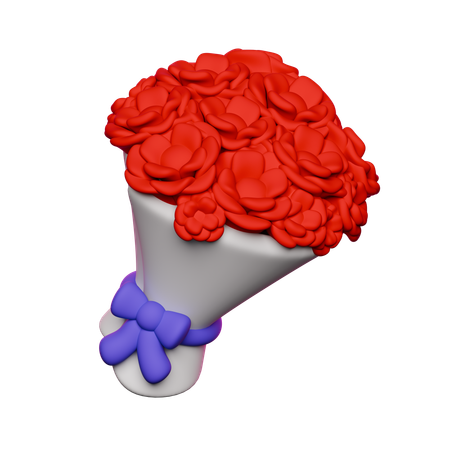 Bouquet de roses  3D Icon