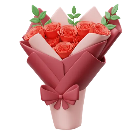 Bouquet de roses  3D Icon