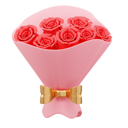 Bouquet de roses  3D Icon