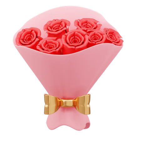 Bouquet de roses  3D Icon