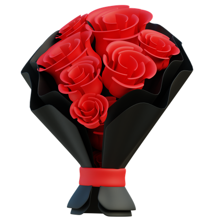 Bouquet de roses rouges  3D Icon