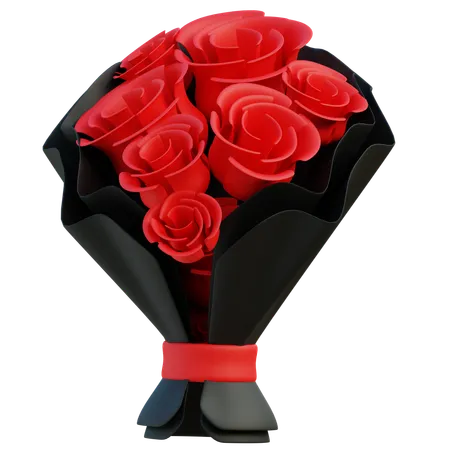 Bouquet de roses rouges  3D Icon