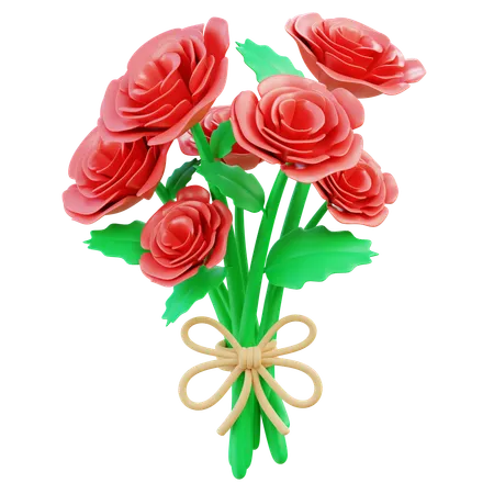 Bouquet de roses rouges  3D Icon