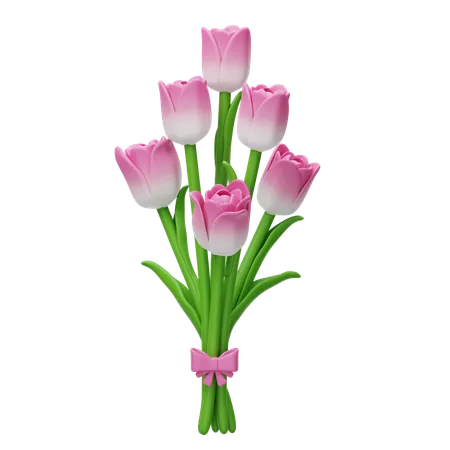 Bouquet de tulipes  3D Icon