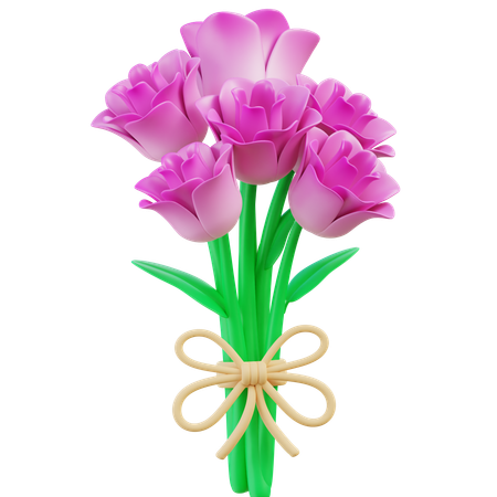 Bouquet de tulipes  3D Icon