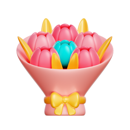 Bouquet de tulipes  3D Icon