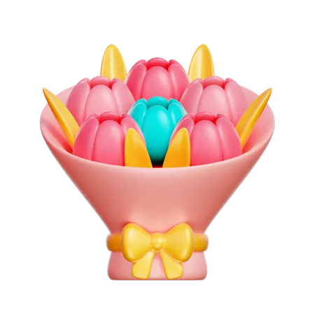 Bouquet de tulipes  3D Icon