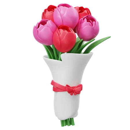 Bouquet de tulipes  3D Icon