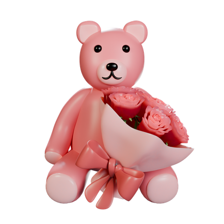 Bouquet d'ours en peluche  3D Icon