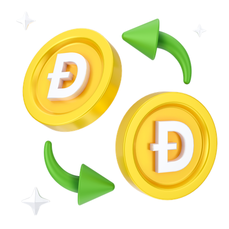 Échange de dogecoin  3D Icon