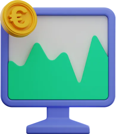 Bourse de l'euro  3D Illustration